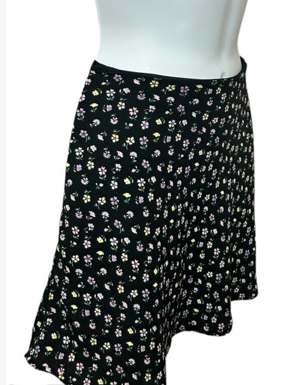 Divided H&M Black Floral Print Short Skirt
